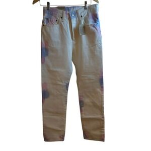 Levi's 501 Original Straight Leg Jeans Women 27x30 Tie Dye High Rise Button Fly